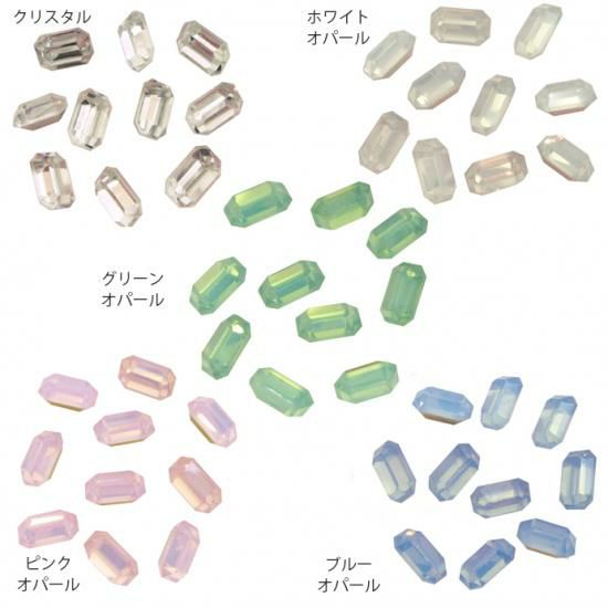 ビジューストーン　Jスクエア/5カラー