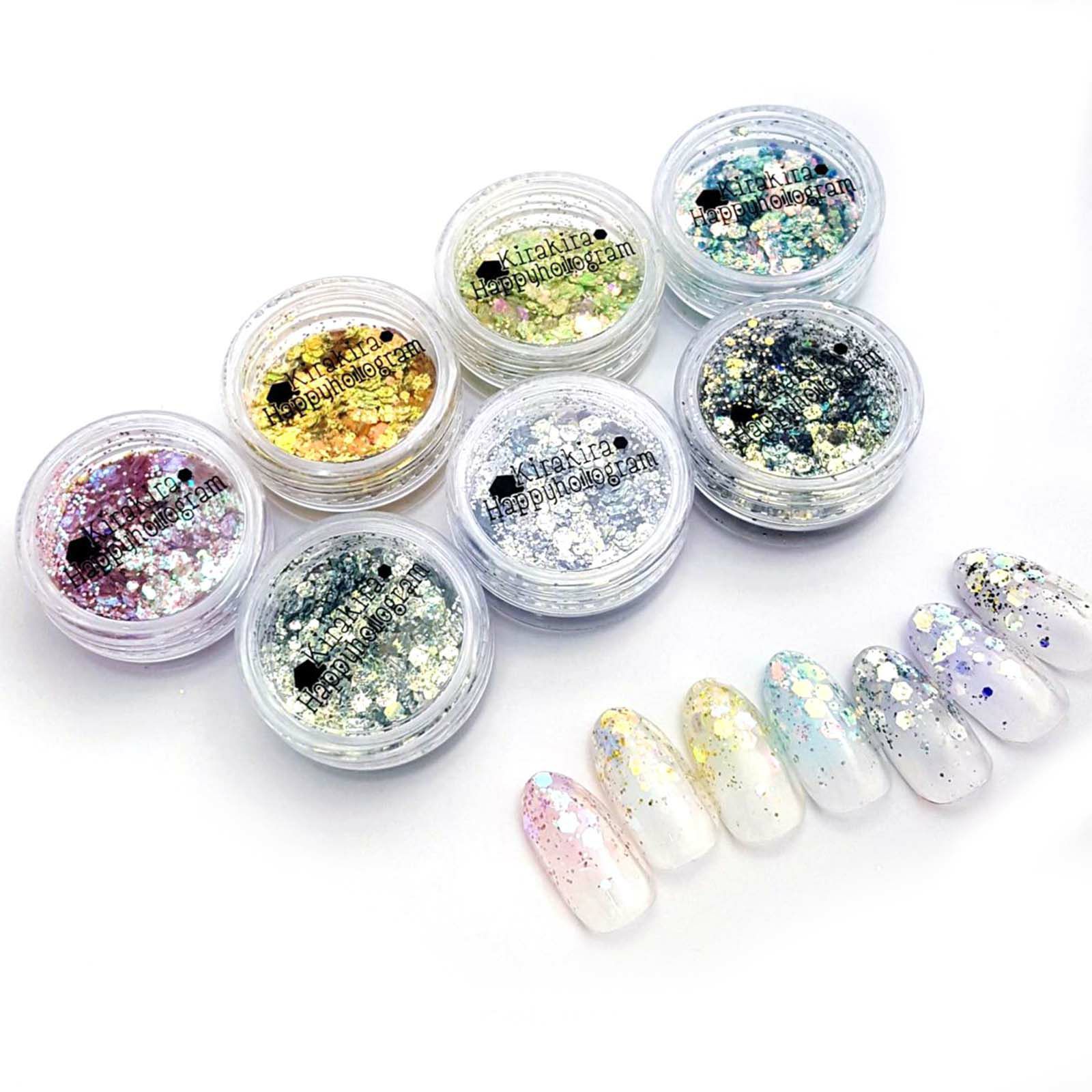 限定１セット☆『５５ml』【プリズマティックフレア】最先端虹色ホログラム効果☆ くすみ虹色ホログラム【全7色】*ハピホロシリーズ* | 【サルル