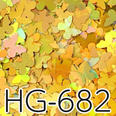 HG682 バタフライホログラム ホロゴールド