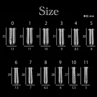 ロングハードジェル用フォームチップ ストレート value【12サイズ×各10枚入】