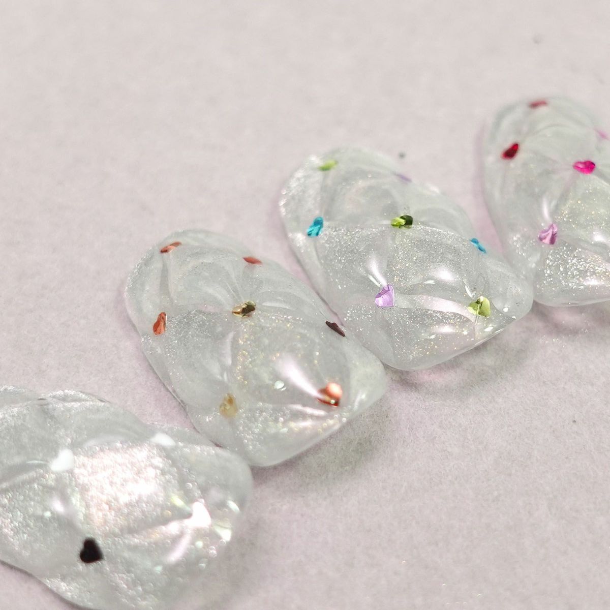  1mmハートホログラム【全4色】 *ハピホロシリーズ*