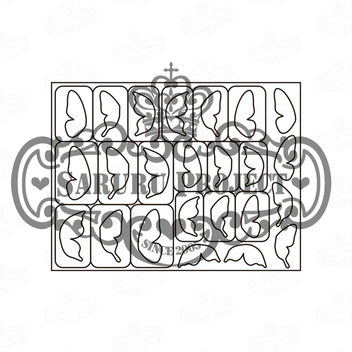 バタフライマスキングテープ