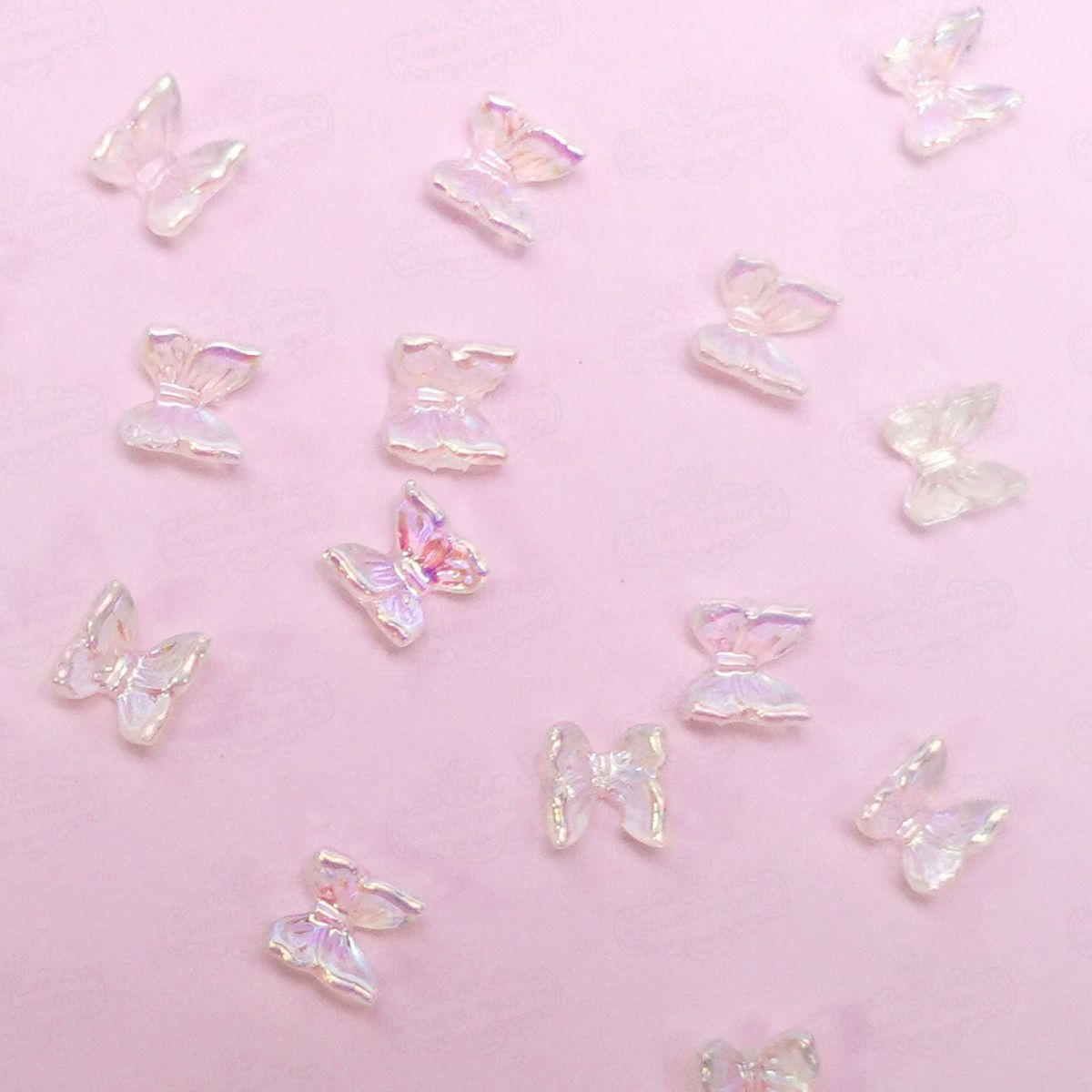 ぷっくりオーロラバタフライパーツ