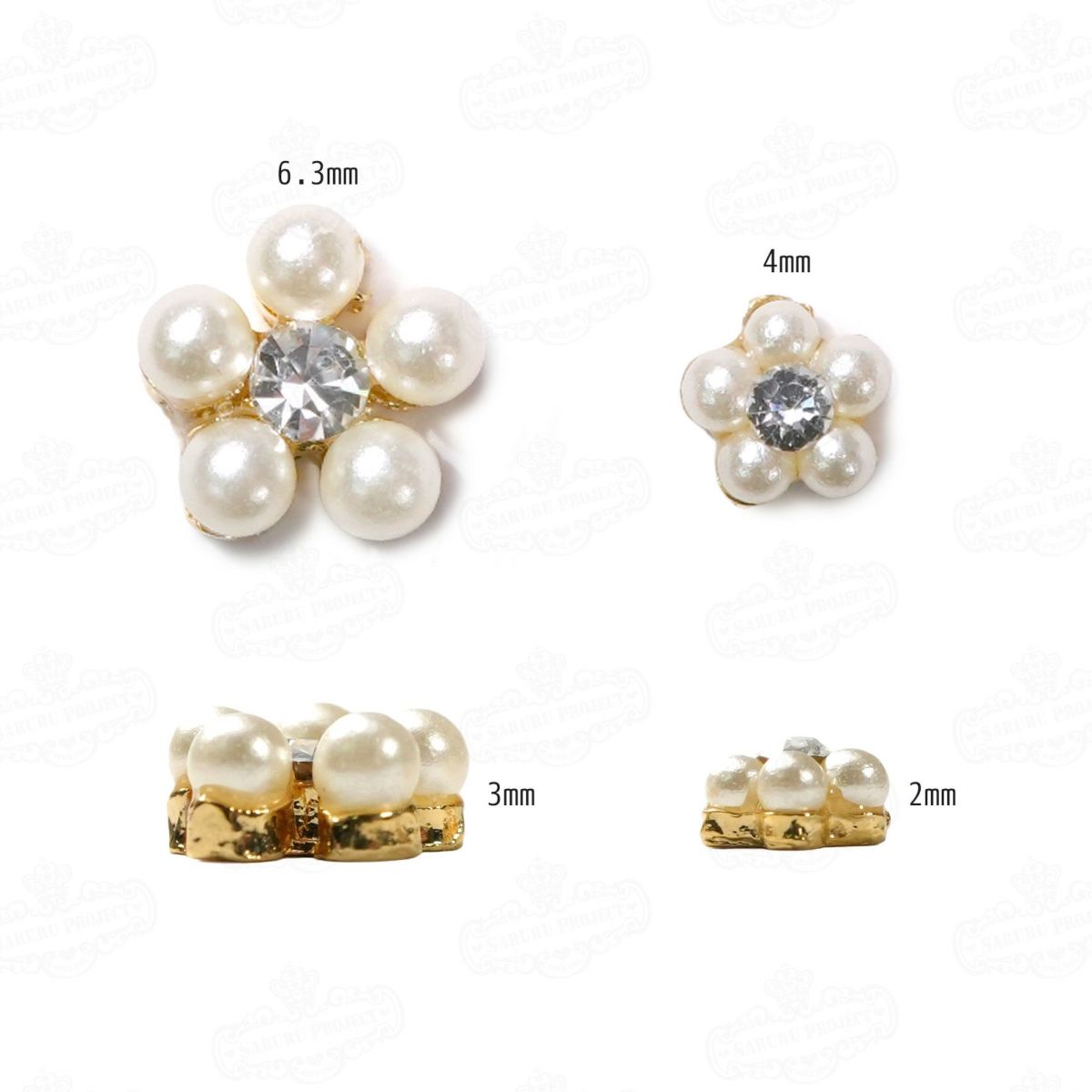  キラキラ付パールフラワー