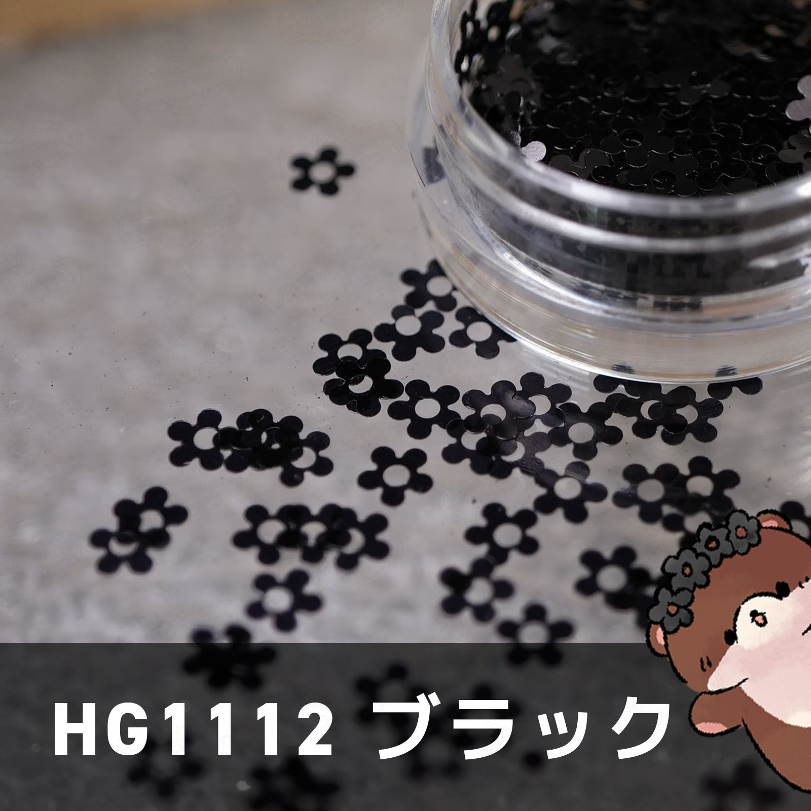 レトロお花ホログラム 全5色展開*ハピホロシリーズ*