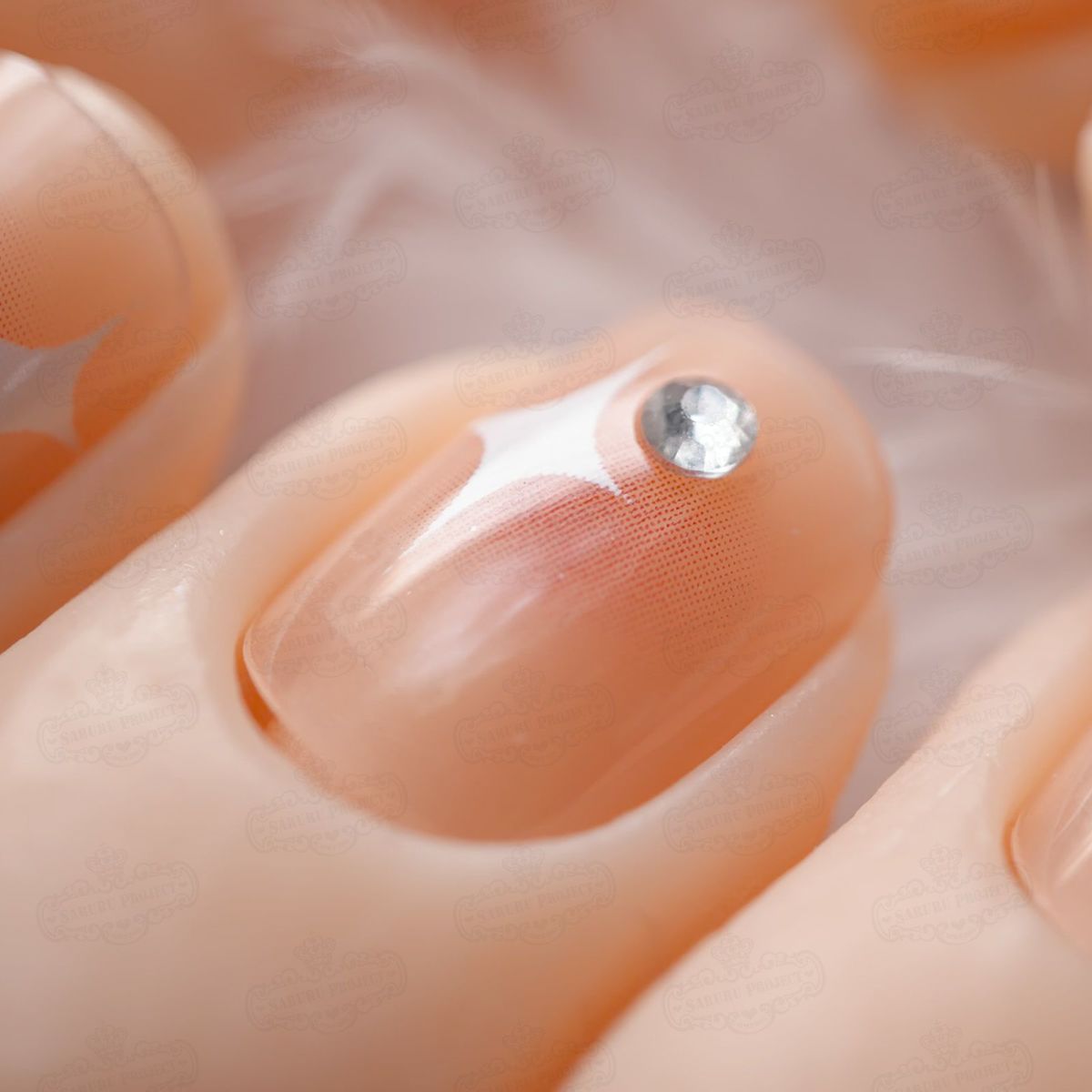 モノクロキラキラ星ネイル[デザイン済ネイルチップ]